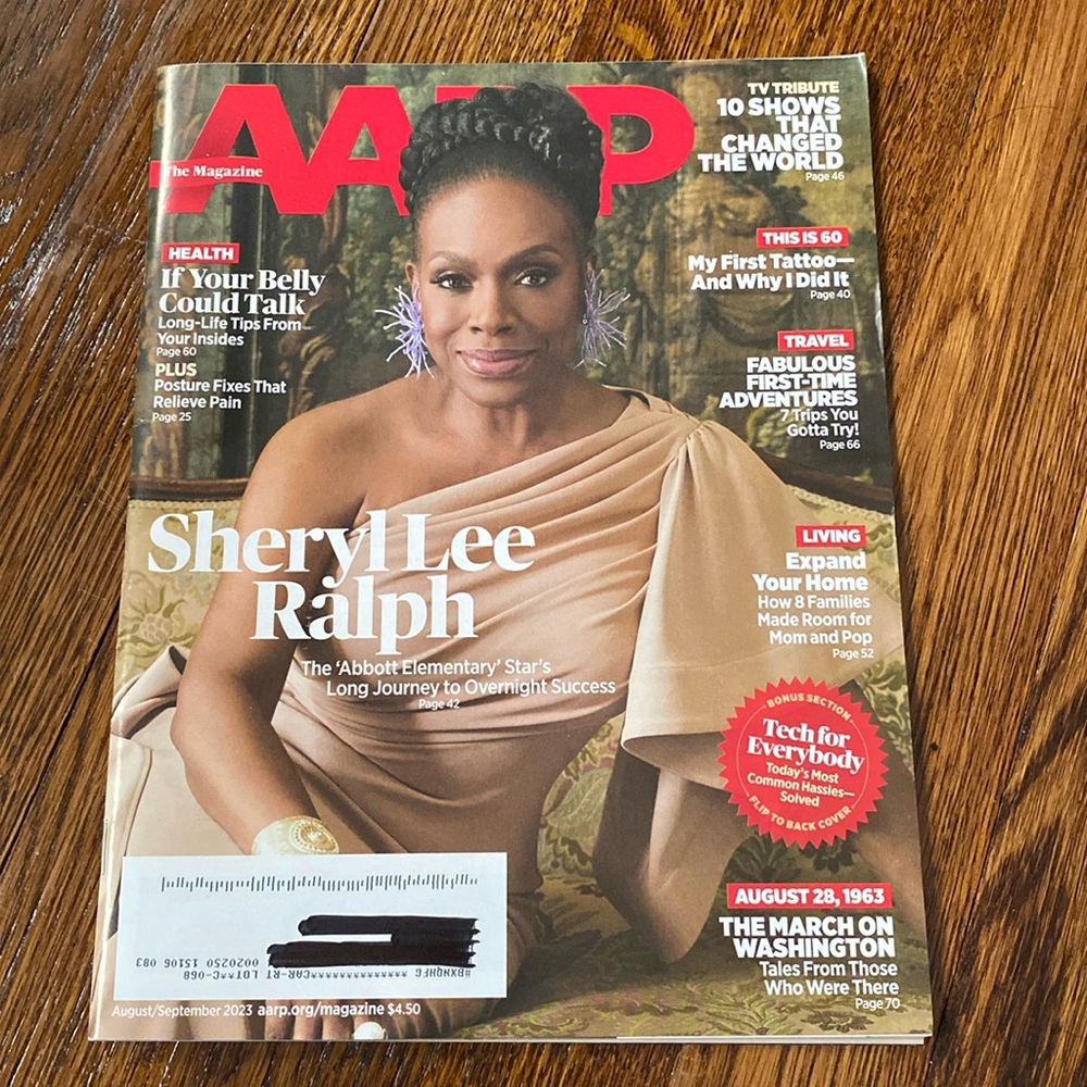 AARP Magazine - Aug/Sept 2023 - Sheryl Lee Ralph - NEVER READ!  health magazines